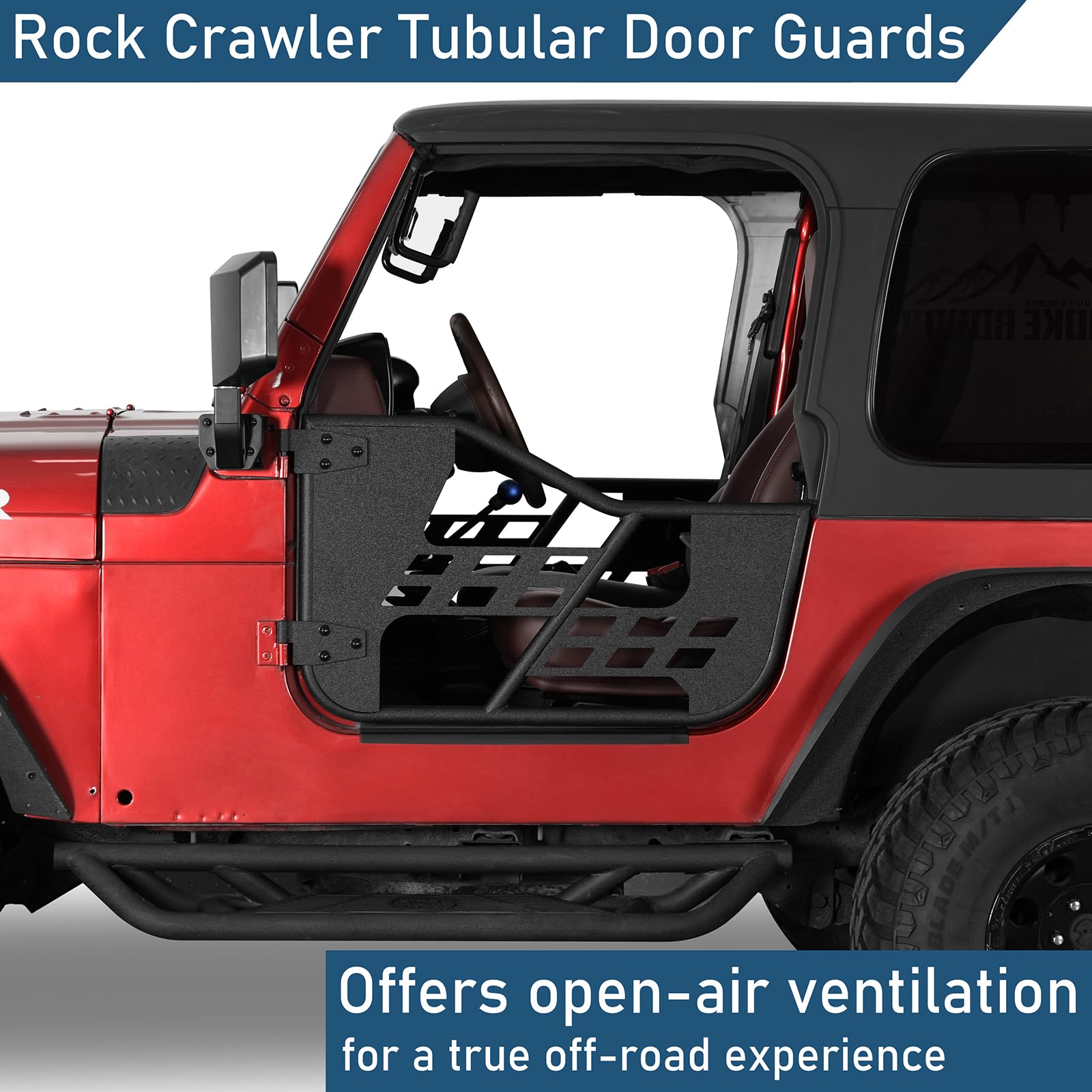 Amazon.com: V8 GOD Wrangler TJ Tube Half Doors Compatible with